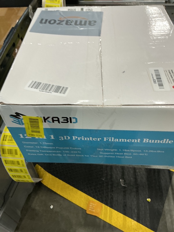 Photo 1 of 1.75mm 3D Printer Normal PLA Filament 12 Bundle, Most Popular Colors, 500g per Spool, 12 Spools Pack, Total 6kgs Material with One Bottle of 3D Printer Stick Tool Mika3D