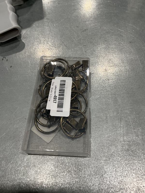 Photo 1 of 16 Pack Curtain Rings with Clips, Window Clip Rings Curtain Hooks Hangers Clip Rings for Hanging Drapery Drapes Bows, Small 1.26 Inch Diameter, Fits up to 1" Rod, Bronze