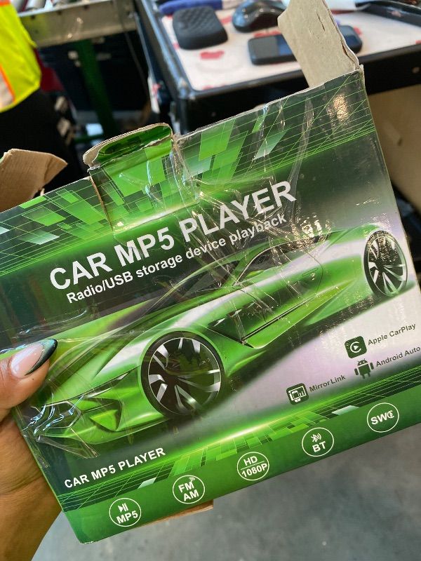 Photo 1 of **UNTESTED**
Double Din Car Stereo with 7" HD Touchscreen, Wireless Apple Carplay & Android Auto, Backup Camera, Bluetooth, SWC, Mirror Link, Type-C, FM/AM Car Radio Receiver
