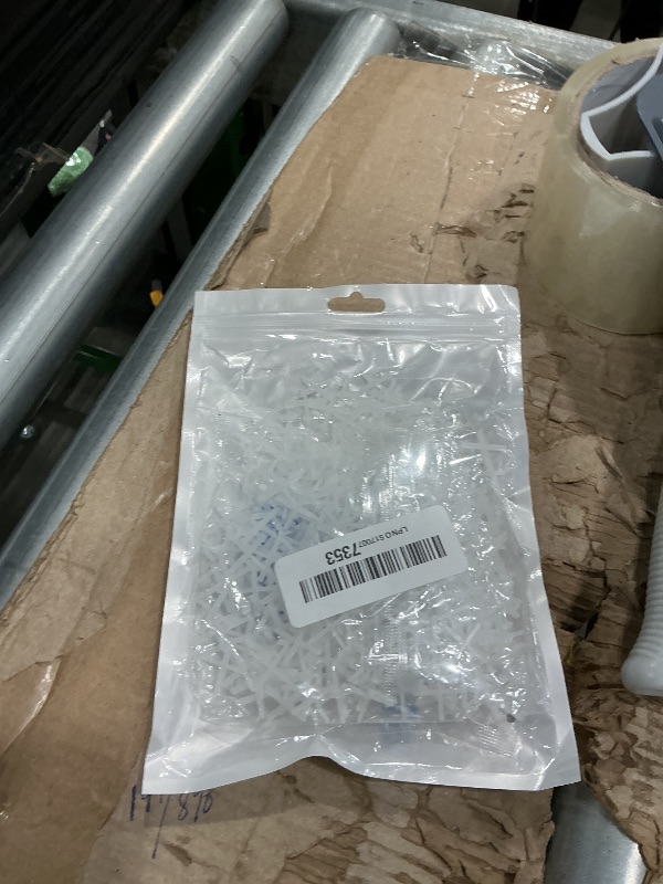 Photo 1 of 1/16 Inch Tile Spacers, 500 Pcs Cross Tile Leveling Clips Floor Wall Plastic Tiles Shim for Various Types of Ceramic Tiles Installation Leveling