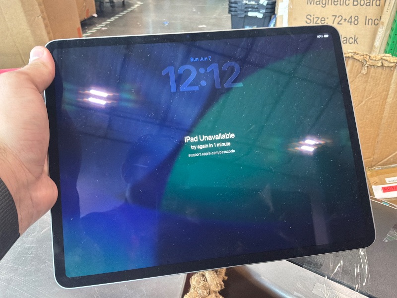 Photo 1 of [iPad is Locked and Needs Screen replacement] Apple iPad Air 13-inch (M4): Liquid Retina Display, 128GB, 12MP Front/Back Camera, Wi-Fi 7 with Apple N1, Touch ID, All-Day Battery Life — Space Gray