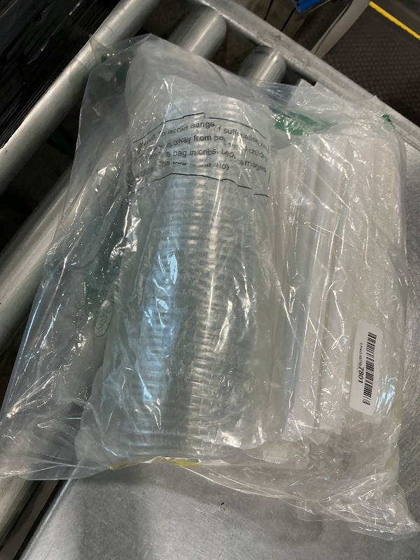 Photo 1 of [PARTIAL SET] Dealusy 100 Pack - 20 oz Clear Plastic Cups with Lids and Straws, Sturdy & Food Safe Iced Coffee Cups with lids, Disposable Plastic Smoothie Cups for Cold Drinks