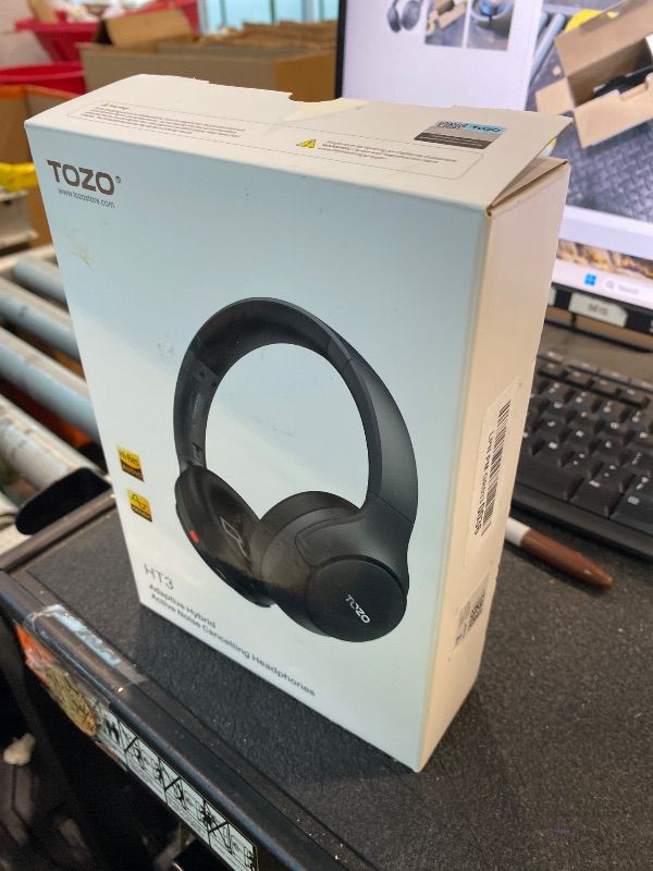 Photo 1 of [USED & DAMAGED] Tozo  Active Noise Cancelling Headphones, Wireless Over Ear Bluetooth Headset, 60H Playtime, Hi-Res Audio Custom EQ via App Deep Bass Comfort Fit Ear Cups, for Home Office Travel