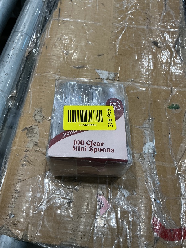 Photo 1 of 100 Pack Clear Small Spoons - 4 Inch Clear Mini Spoons For Dessert, Ice Cream, Tastings, Cocktails, BPA Free Dessert Spoons