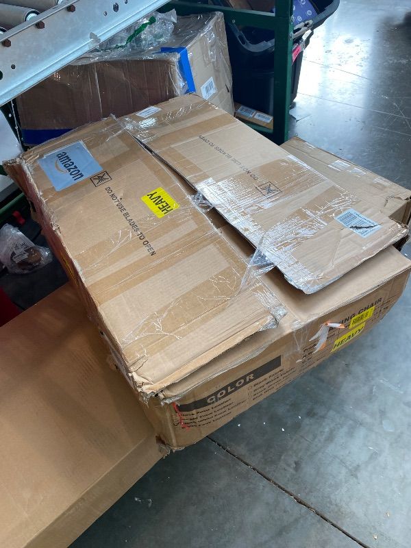 Photo 1 of *Many parts are missing *Morkprism Gaming Chair,Computer Office Chair with Footrest,Massage Lumbar Support and Gel Pad,Ergonomic Reclining Adjustable Leather Gamer Chair with Headrest and Spring Cushion Black White