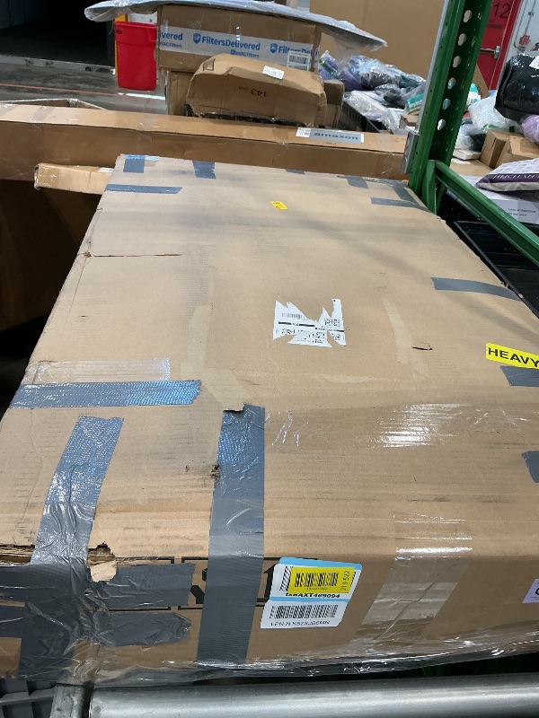 Photo 1 of ***missing hardwear*** Keter Signature Collection 100 Gallon Resin Deck Box Organization and Storage for Patio Outdoor Cushions, Throw Pillows, Garden Tools and Pool Supplies, Rosewood