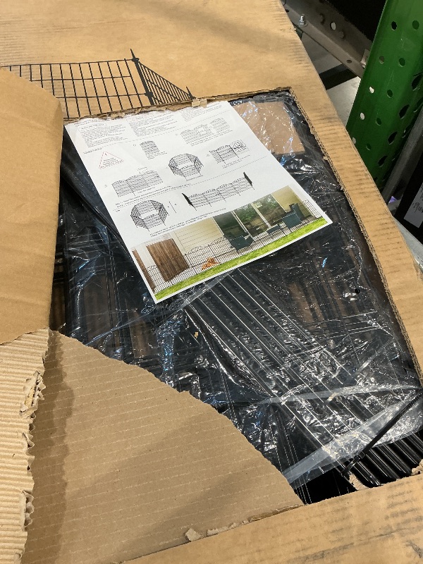 Photo 1 of 12 Panel No Dig Decorative Garden Fence with Gate - 42in H x 25.67 ft L, Tall Animal Barrier for Dogs Rabbits, Rustproof Metal Wire Panels for Yard, Patio, and Outdoor Border Use