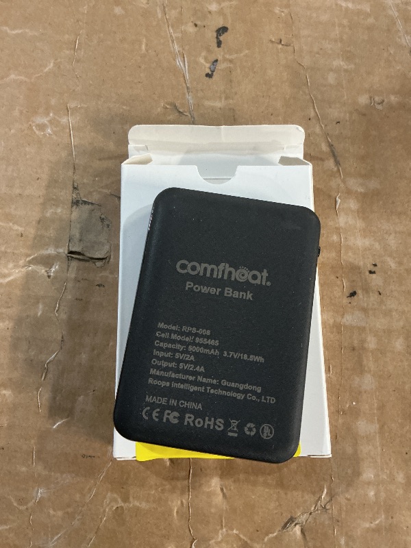 Photo 1 of ***ONLY BATTERY PACK***
comfheat Portable Heating Pad with 5000mAh Battery Powered, 1.7LB Weighted Heat Pad Rechargeable for 1-3H Warmth Outdoor Travel, 3 Heat Settings, 12" x 16", Gray