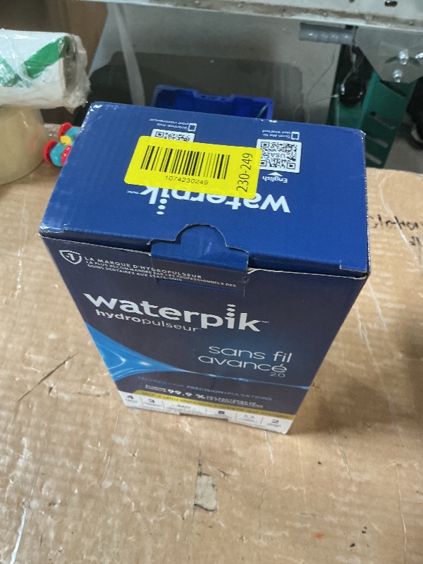 Photo 1 of ***MISSING PARTS***
Waterpik Cordless Advanced 2.0 Water Flosser For Teeth, Gums, Braces, Dental Care With Travel Bag and 4 Tips, ADA Accepted, Rechargeable, Portable, and Waterproof, Blue WP-583, Packaging May Vary