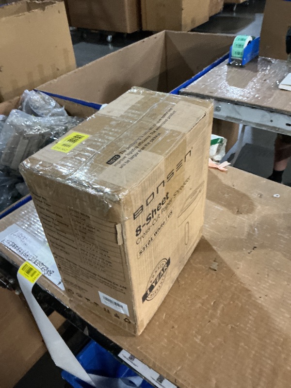 Photo 1 of ***MISSING PARTS***
BONSEN Shredders for Home Office, 8-Sheet Cross Cut Credit Card Shredder, Small Paper Shredder for Home Use with 4 Gal Bin, P-4 High Security Level, White (S3101-W)