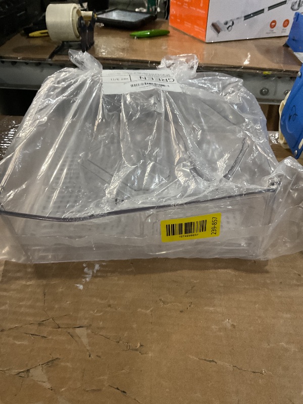Photo 1 of ***DAMAGED - SEE NOTES/PHOTO***KUMD 10-Pack Clear Fridge Organizer Bins with Lids, Stackable Refrigerator Storage Containers, BPA-Free with Drain Tray & Anti-Slip Base for Fruits, Veggies, Drinks