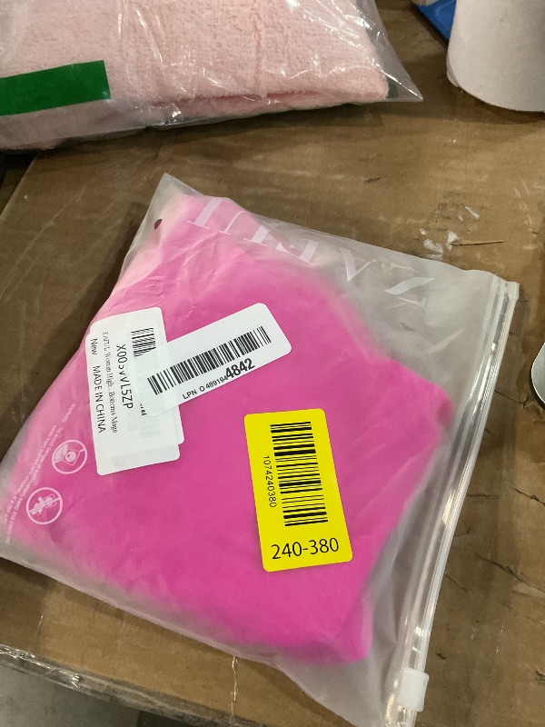 Photo 1 of ***DAMAGED - SEE NOTES/PHOTO***ZAFUL Women High Waisted Bikini Bottoms Ruched Swimsuit Bottom Tummy Control Bathing Suit Bottoms Magenta S