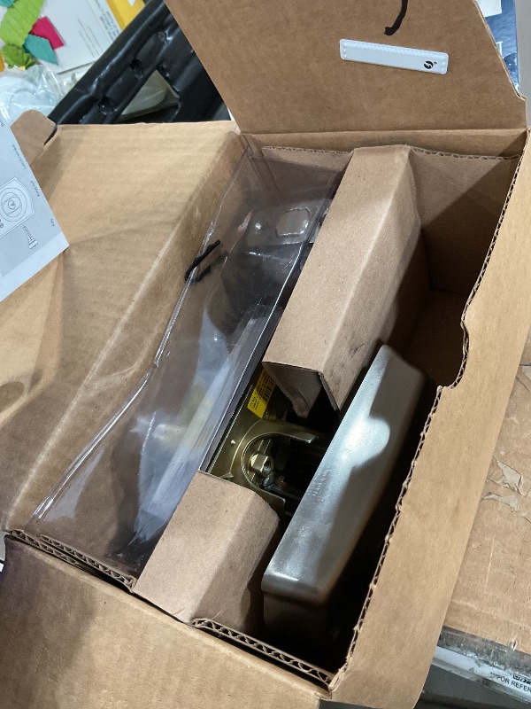 Photo 1 of ***MISSING PARTS***
Schlage Camelot Electronic Keypad Deadbolt Lock, Keyless Front Door Entry, Mechanical Key Backup Included, Satin Nickel, BE365 V CAM 619