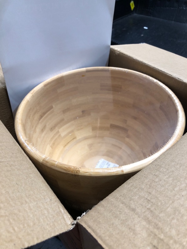 Photo 1 of ***FACTORY SEALED - OPENED FOR INSPECTION*** 5 Qt Solid Wood Mixing Bowl Compatible with KitchenAid Tilt-Head Stand Mixer, Handcrafted Natural Wooden Bowl for 4.5-5 Qt K45SS KSM75 KSM150, Ideal for Bread Dough & Salads (Pale Yellow)