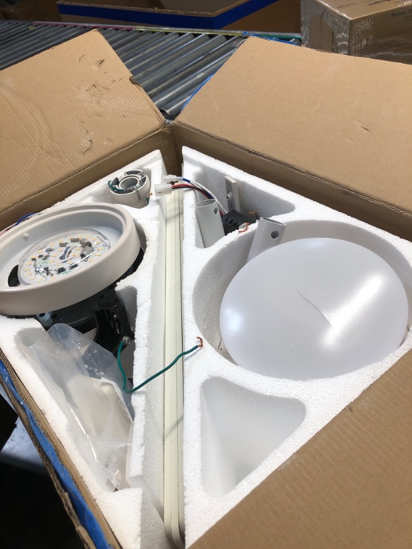 Photo 1 of ***DAMAGED - SEE NOTES/PICTURES*** Vagizm Ceiling Fan 42'' with Light: Matte White Fans with Remote Control - Quiet Reversible DC Motor - Light Memory Function & 3CCT Dimmable for Dining Room Bedroom