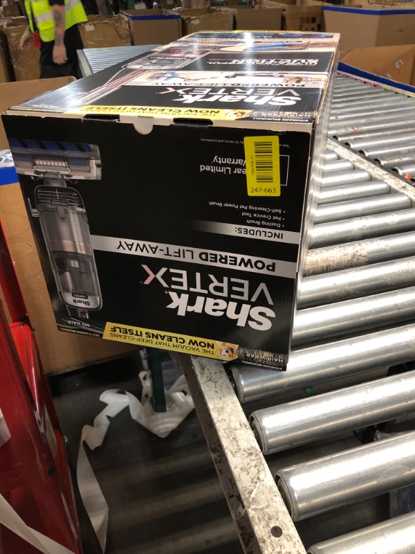 Photo 1 of ***FACTORY SEALED - OPENED FOR INSPECTION*** Shark AZ2002 Vertex Powered Lift-Away Upright Vacuum with DuoClean PowerFins, Self-Cleaning Brushroll, Large Dust Cup, Pet Crevice Tool, Dusting Brush & Power Brush, Silver/Rose Gold