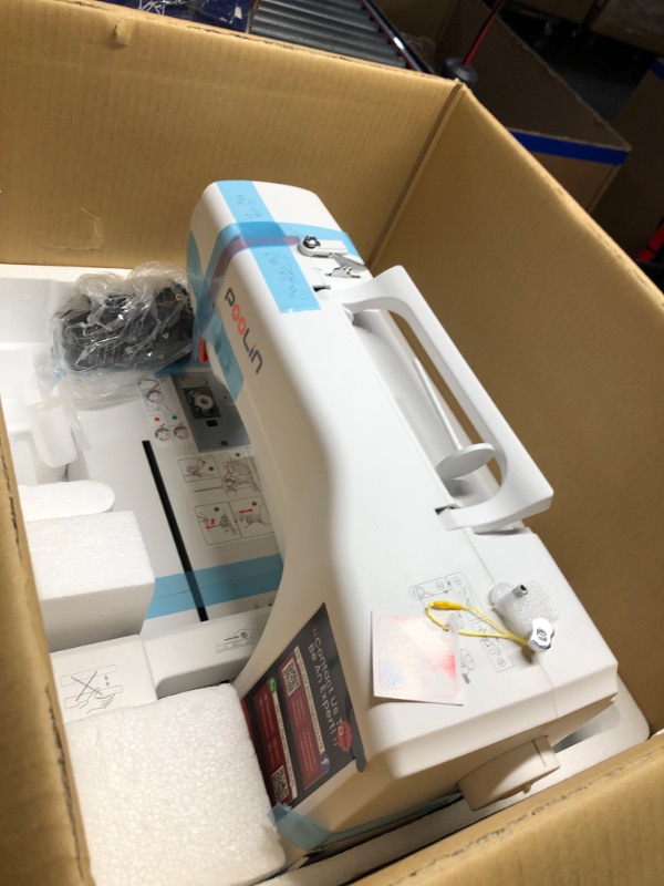 Photo 1 of ***FACTORY SEALED - OPENED FOR INSPECTION*** PooLin EOC06 Embroidery Machine,11"x7.9",7.9"x7.9",5.5"x5.5" Embroidery Area,Computerized Embroidery Machine for Beginners Gifts,7" Touchscreen,200 Built-in Designs,USB & Wireless