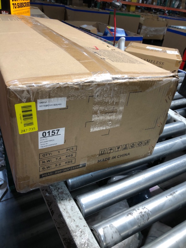 Photo 1 of ***FACTORY SEALED*** Uaikiea 64 Inch Outdoor Ceiling Fan for Patios with Light, Black Ceiling Fan with 3 Downrods and Remote Control, High CFM, Indoor Exterior Fan with Reversible Quiet DC Motor, ABS Twisted Blade