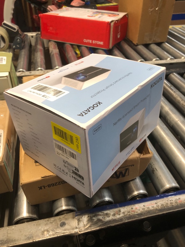 Photo 1 of [850ANSI/Built in Apps] Portable Mini Projector with WiFi and Bluetooth, Kogata Outdoor Movie Proyector, Electric Focus/4P Keystone/HDR10, 1080P HD Projector for Bedroom Home Theater