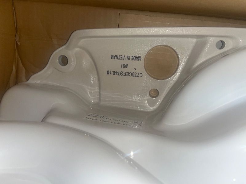 Photo 1 of ***PARTIAL SET - PRICE ADJUSTED***TOTO® Drake® Two-Piece Elongated 1.28 GPF Universal Height TORNADO FLUSH ® Toilet with 10 Inch Rough-In, CEFIONTECT®, and SoftClose® Seat, WASHLET®+ Ready, Cotton White - MS776124CEFG.10#01