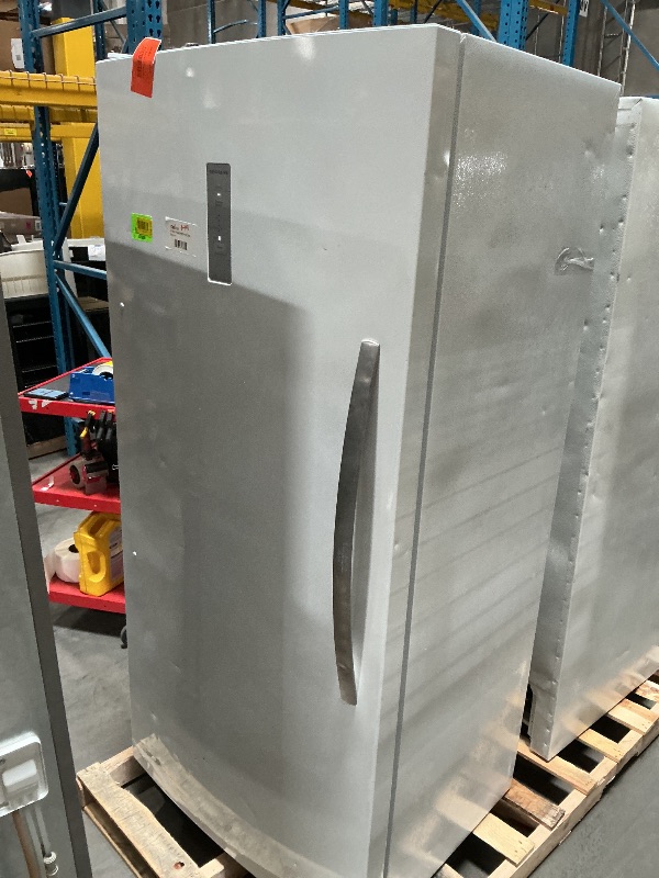 Photo 1 of ***DAMAGED DURING SHIPMENT******TRUCK/TRAILER PICKUP ONLY***Frigidaire Upright Freezer 20 Cu. Ft ffue2022aw