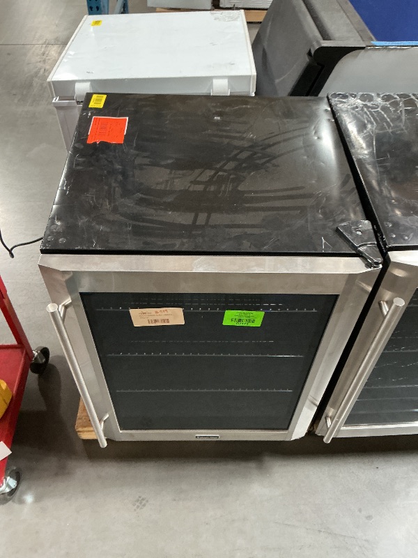 Photo 1 of ***DAMAGED DURING SHIPMENT******TRUCK/TRAILER PICKUP RECOMMENDED*** Magic Chef
Beverage 23.4 in. 154 (12 oz.) Can Beverage Cooler, Stainless Steel