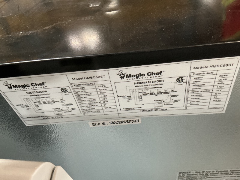 Photo 1 of ***DAMAGED DURING SHIPMENT******TRUCK/TRAILER PICKUP RECOMMENDED*** Magic Chef
Beverage 23.4 in. 154 (12 oz.) Can Beverage Cooler, Stainless Steel