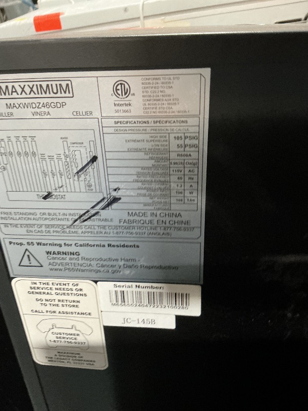 Photo 1 of ***DAMAGED DURING SHIPMENT******TRUCK/TRAILER PICKUP RECOMMENDED***Antarctic Star 24" Wine Cooler Beverage Refrigerator,Under Counter Beer Mini Fridge Built-in Freestanding Stainless Steel Dual-Layer Digital Temperature Control Glass Door