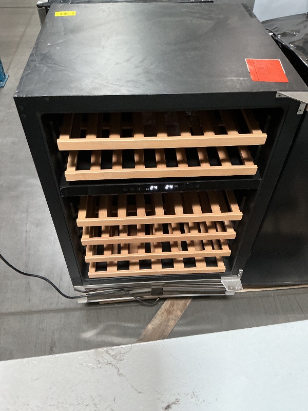 Photo 1 of ***DAMAGED DURING SHIPMENT******TRUCK/TRAILER PICKUP RECOMMENDED***Antarctic Star 24" Wine Cooler Beverage Refrigerator,Under Counter Beer Mini Fridge Built-in Freestanding Stainless Steel Dual-Layer Digital Temperature Control Glass Door