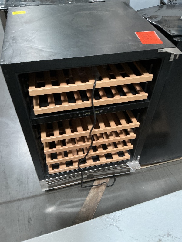 Photo 1 of ***DAMAGED DURING SHIPMENT******TRUCK/TRAILER PICKUP RECOMMENDED***Antarctic Star 24" Wine Cooler Beverage Refrigerator,Under Counter Beer Mini Fridge Built-in Freestanding Stainless Steel Dual-Layer Digital Temperature Control Glass Door