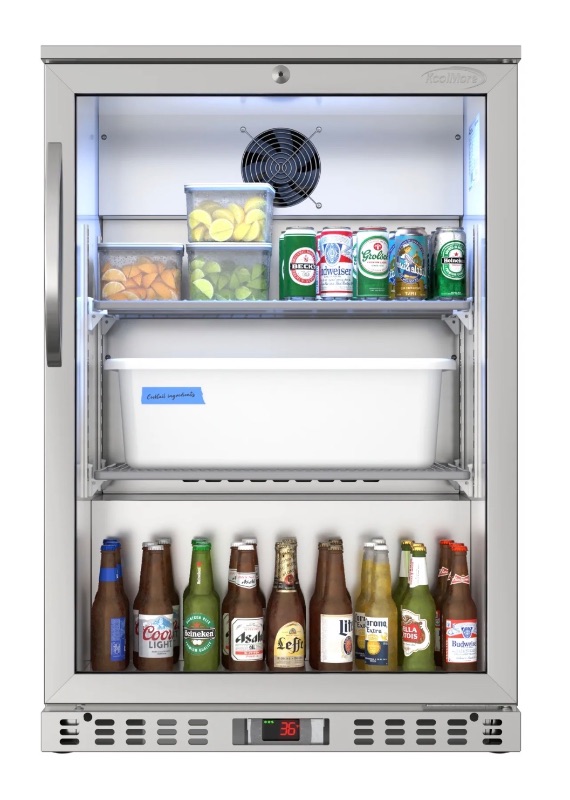 Photo 1 of ***DAMAGED DURING SHIPMENT******TRUCK/TRAILER PICKUP RECOMMENDED***24 In. One-Door Back Bar Refrigerator - 4.1 Cu Ft. BC-1DSW-SS