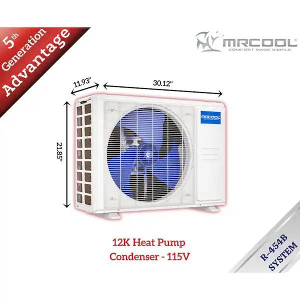 View 1 of ***DAMAGED DURING SHIPMENT******TRUCK/TRAILER PICKUP ONLY***MRCOOL Advantage 5G 12,000 BTU 21.3 SEER2 Ductless Mini Split Air Conditioner and Heat Pump - 230V
