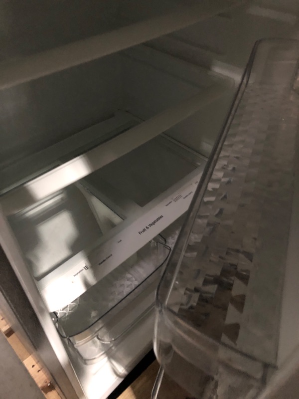 View 5 of ***MAJOR DAMAGE HEAVILY USED TRUCK OR TRIALER PICKUP ONLY***
30 in. 20 cu. ft. Top Freezer Refrigerator in Stainless Steel, Energy Star, Garage Ready