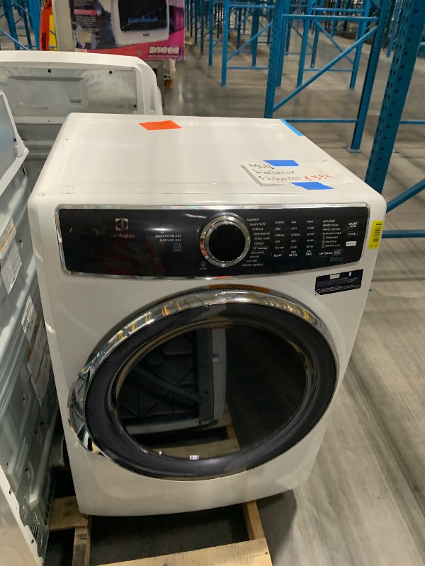 Photo 1 of ***HEAVILY USED***
Electrolux ELFE7537AW 8 cu. ft. Vented Front Load Stackable Electric Dryer in White with LuxCare Dry and Automatic Temperature Control