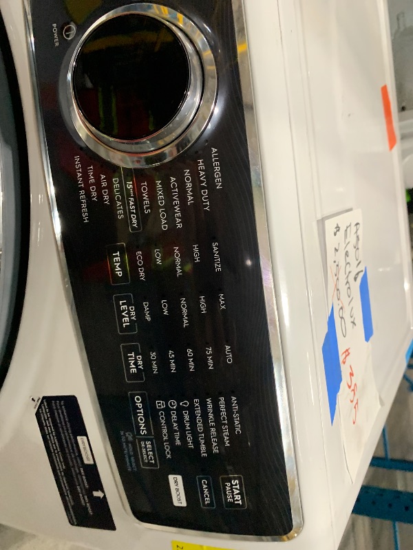Photo 1 of ***HEAVILY USED***
Electrolux ELFE7537AW 8 cu. ft. Vented Front Load Stackable Electric Dryer in White with LuxCare Dry and Automatic Temperature Control