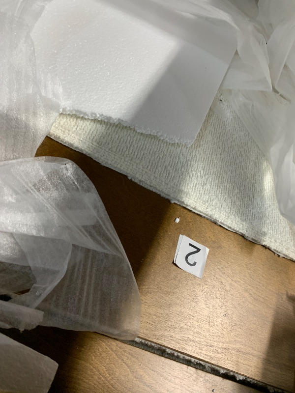 Photo 1 of **UNKNOWN IF MISSING PIECES**KISLOT Wood Bed Frame with Upholstered Headboard, Mid-Century Boucle Fabric Platform Modern Bed Mattress Foundation Noise-Free No Box Spring Needed Easy Assembly