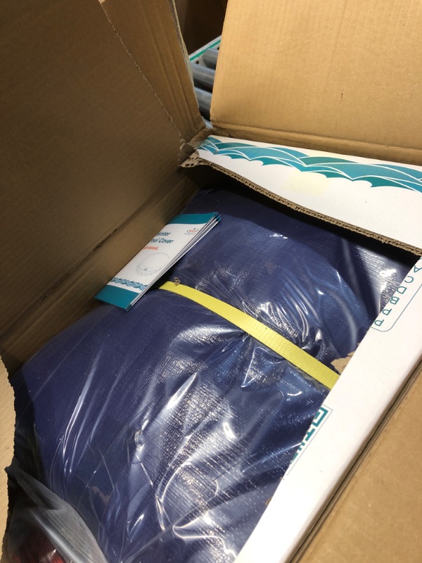 Photo 1 of ***FACTORY SEALED - OPENED FOR INSPECTION***POOLACC Pool Covers for Above Ground Pools - 18 ft Round Winter Pool Cover, Extra Durable Cold- and UV-Resistant Heavy-Duty Swimming Pool Cover for Winterizing