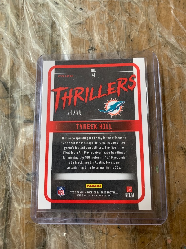 Photo 1 of 2025 Panini Rookies & Stars - Thrillers Tyrel Hill #4 24/50 Blue