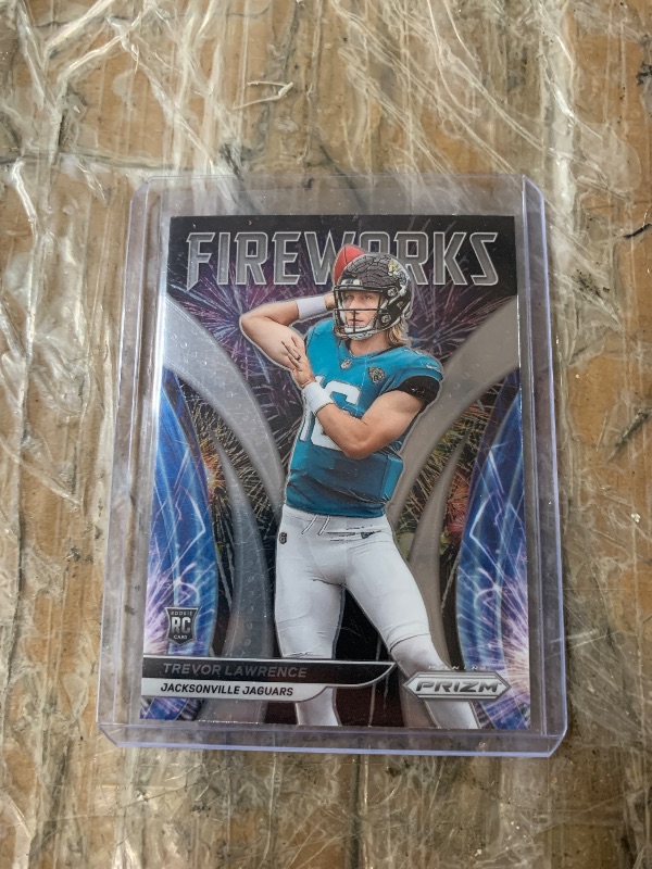 Photo 1 of Trevor Lawrence [No Huddle Prizm] #F-21 [Rookie] 2021 Panini Prizm Fireworks