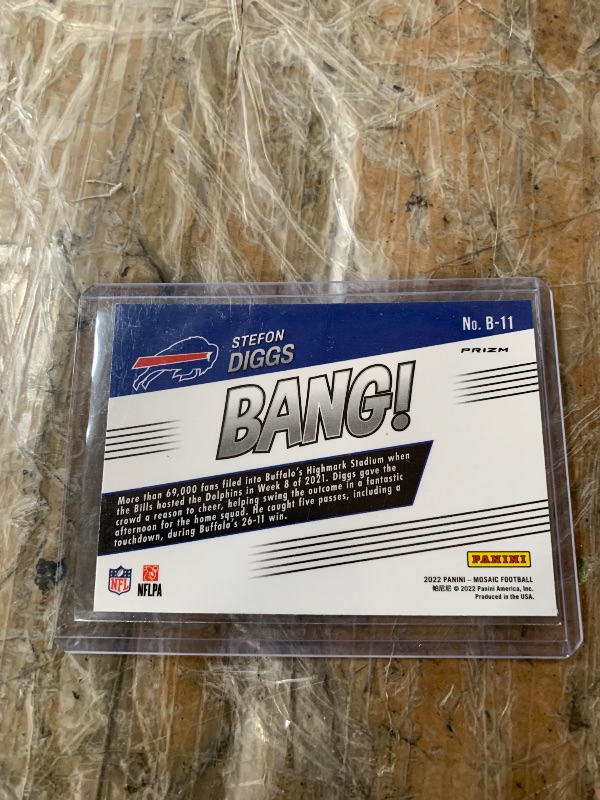 View 2 of Stefon Diggs [Green] #B-11 2022 Panini Mosaic Bang