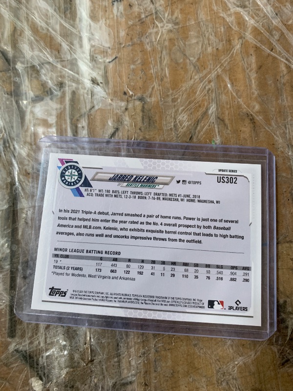 Photo 1 of 2021 Topps Update #US302 Jarred Kelenic RC Seattle Mariners 44126