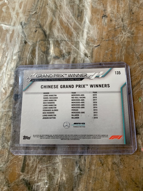 Photo 1 of Lewis Hamilton 2020 Topps Chrome Formula 1 #135 RC