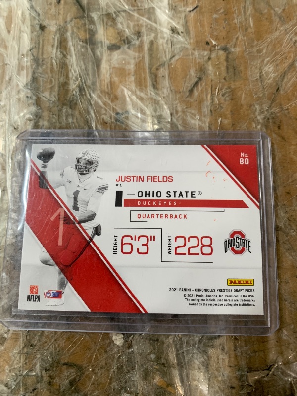 Photo 1 of Justin Fields [Orange] #80 Panini Chronicles Draft Picks