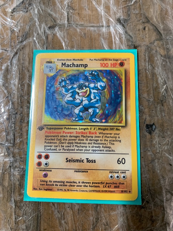 Photo 1 of Pokémon Machamp 1st Edition Holo 08/102 Deck Exclusive Training Card