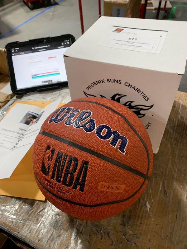 Photo 1 of [Signature] NBA Phoenix Suns Deandre Aston #22 Signed Authentic Official Wilson Basketball Arizona
