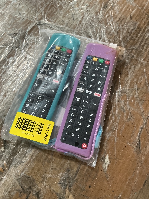 Photo 1 of (2+2 Packs) Replacement Remote Control No Setup Fit LG TV Remote with Anti-Lost Soft Protective Silicone Cover Case Blue & Purple, Universal for LG All Smart LCD LED HDTV UHD OLED 3D 4K TVs