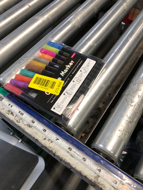 Photo 1 of ***MISSING ONE PART***Outline Marker Self-outline Metallic Markers, 12 Colors Squiggles Shimmer Outline Markers Pen Set for Drawing Art School Supplies, Glitter Pen Set for Cards Lettering, Gift for 4-12 Year Old Girl