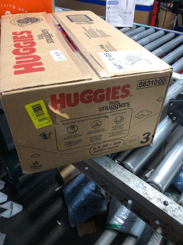 Photo 1 of ***FACTORY SEALED *** Huggies Size 3 Diapers, Little Snugglers Baby Diapers, Size 3 (16-28 lbs), 168 Count (6 Packs of 28), Packaging May Vary