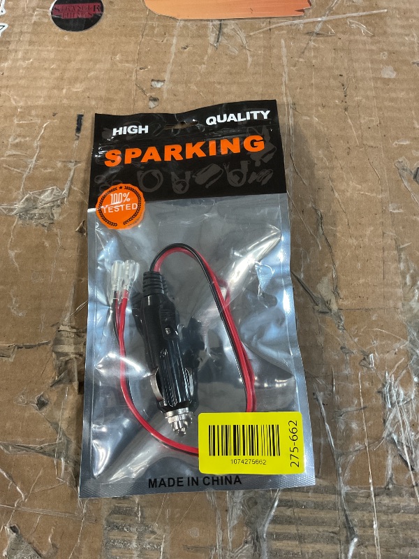 Photo 1 of [1PACK] 12Volt Replacement Cigarette Lighter Male Plug with Leads - Car Adapter Dc Battery Charger Kit Connectors Cigar Plugs Power Supply Accessories Heavy Duty Cord Auto Cable Led Light 15Amp