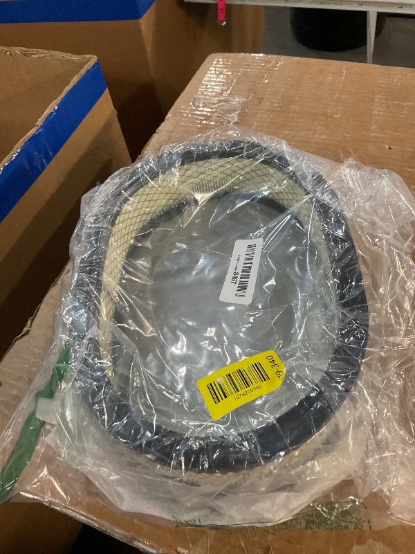Photo 1 of ***MISSING PARTS***1 Set SHLPDFM Air Cleaner 12"" Oval Half Finned Polished Aluminum Black Air Cleaner Fits for Chevy, Ford, & Mopar Hot Rod